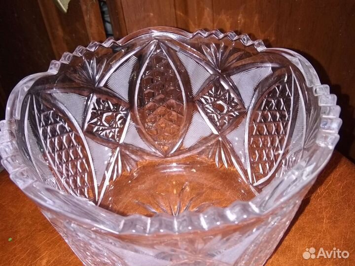 Хрустальная ваза конфетница СССР