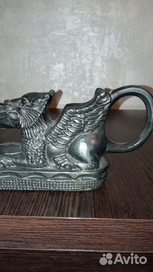 Подсвечник Грифон. Винтаж. Коллекция. Чугун