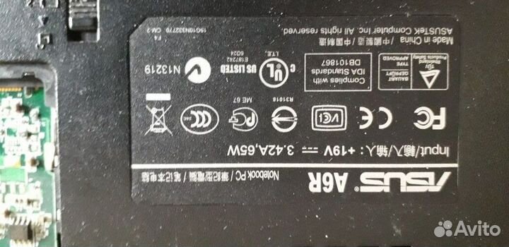Ноутбук asus на запчасти