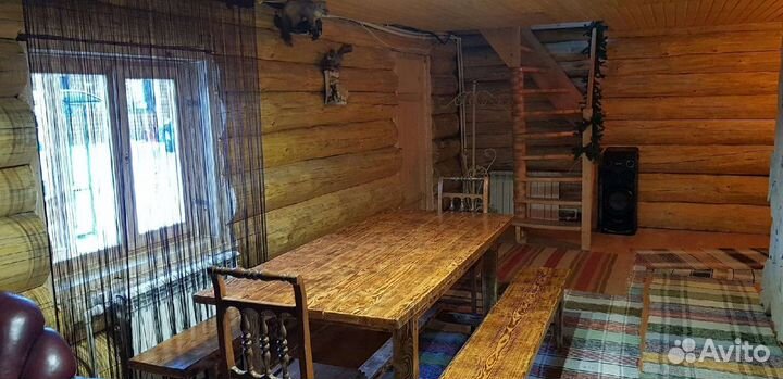 Русская баня на дровах с купелями и мангалом