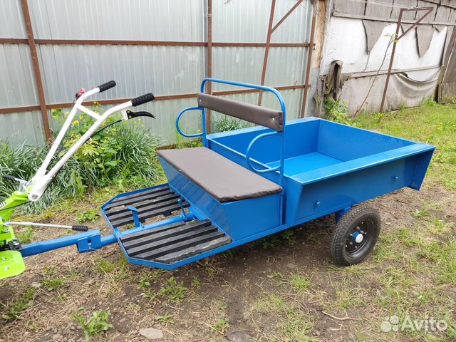 Прицеп для мотоблока самосвал 2-х местный