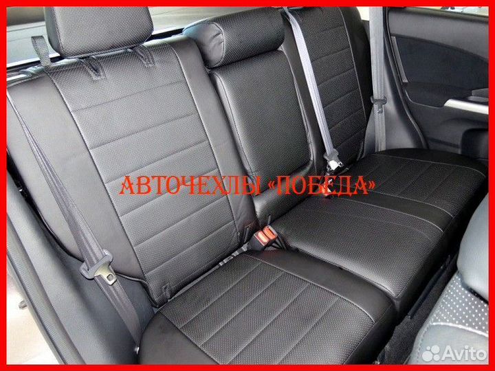 Чехлы Honda CR-V 4 из экокожи чёрные Классика