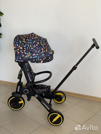 Детский трехколесный велосипед складной Luxmom