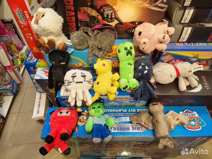 Коллекция плюшевых героев Майнкрафт
