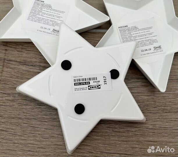 Икеа Винтерфест Тарелка для свечи