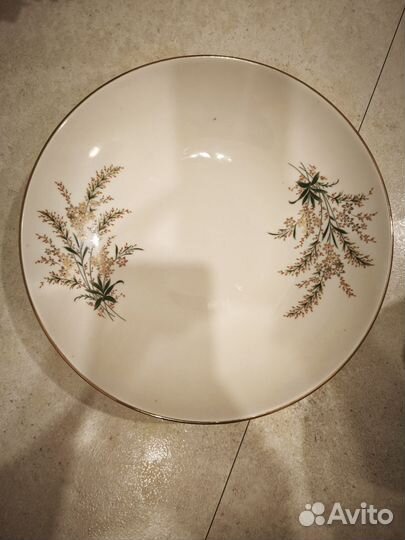 Супница фарфоровая с большим блюдом Городницкий