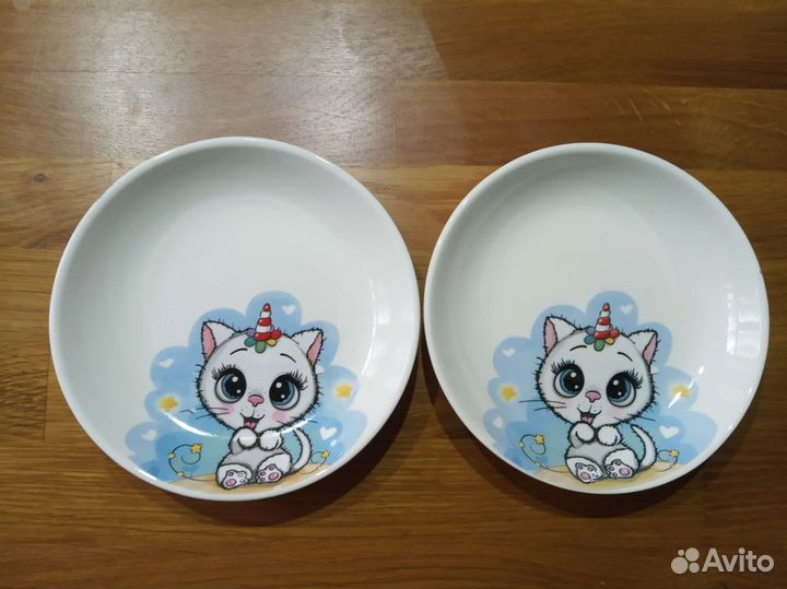 Тарелки детские с котиками