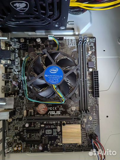 Материнская плата H110m-k с Intel Pentium G4560