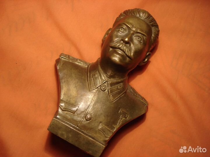 Бюст Сталин 1950 год СССР Бронза Редкий 17см