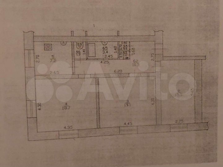 3-к. квартира, 76,7 м², 2/3 эт.