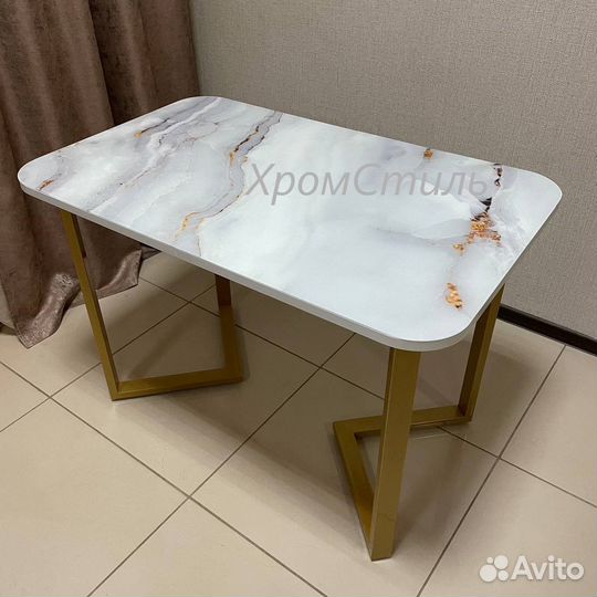 Кухонный обеденный раздвижной стол на М-опорах