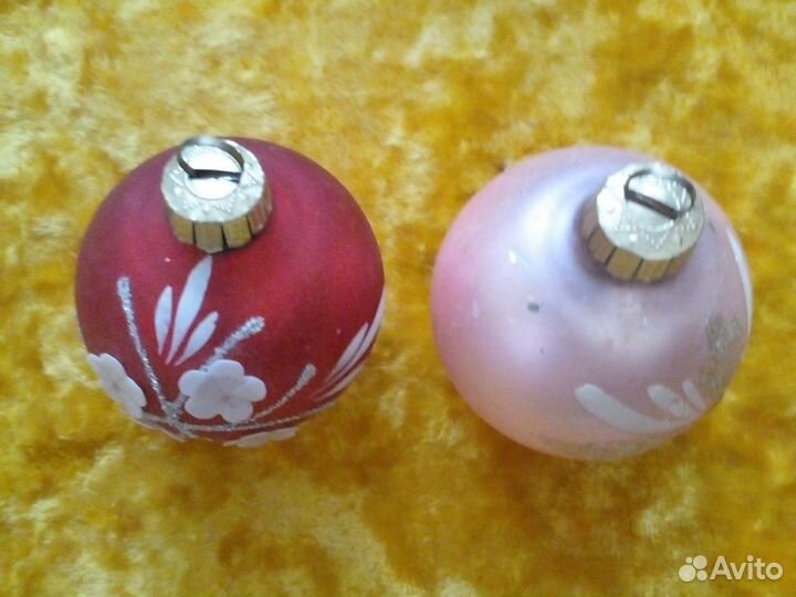 Ёлочные игрушки. Шарики. ГДР.(7 шт. )