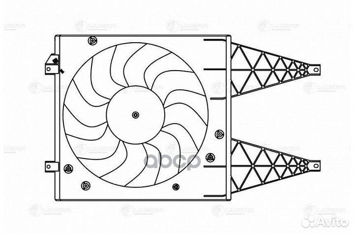 Вентилятор радиатора skoda fabia II (07) (с ко