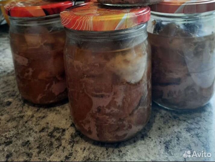 Домашняя тушенка из свинины и говядины