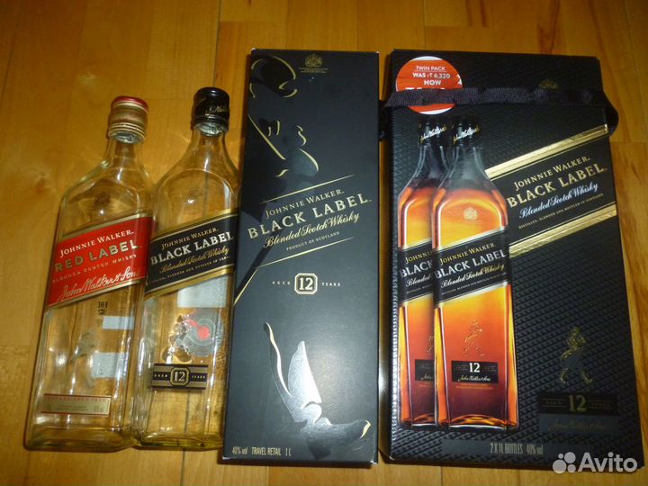 Бутылки из под виски Johnnie Walker Black Label