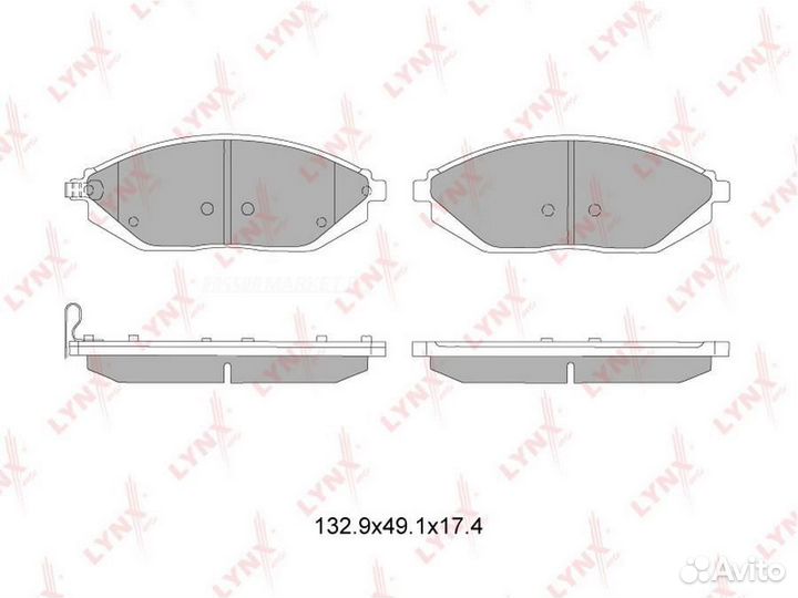 Lynxauto BD-1815 Колодки тормозные дисковые перед
