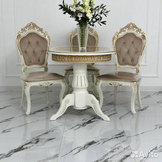 Кухонный стол и стулья обеденная группа новый