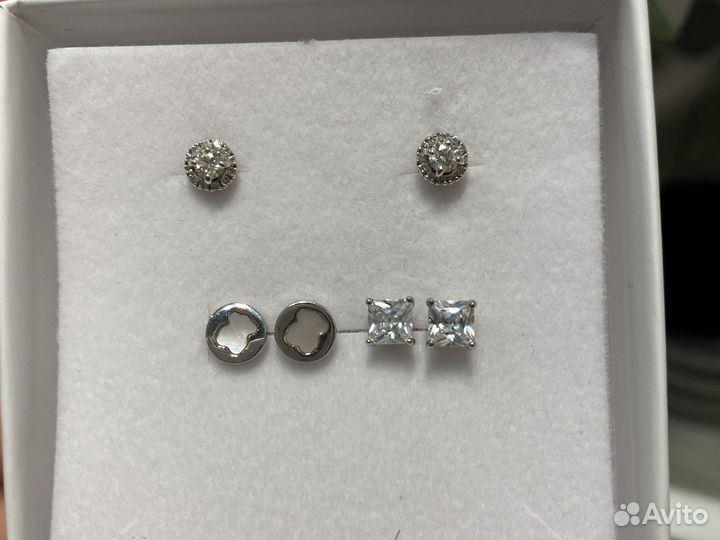Серьги и подвеска серебряные