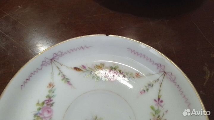 Антикварные чайные пары (тройки). Живопись