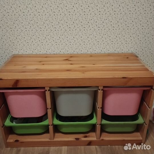 Тумба с ящиками для игрушек