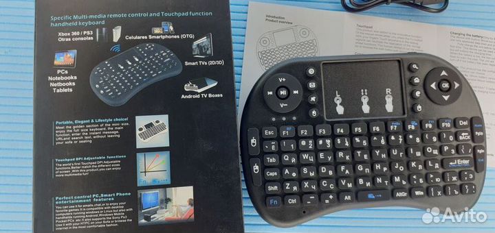 Беспроводная мини клавиатура +тачпад Пк Android Тв