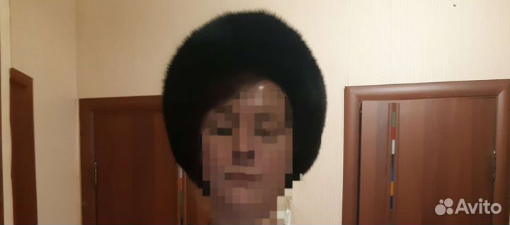 Шапка зимняя меховая женская чернобурка