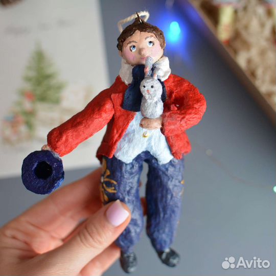 Елочные игрушки из ваты