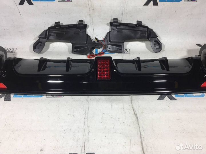 Диффузор с насадками W222 Brabus AMG дорест глянец