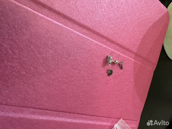 Серебряные серьги пирсинг