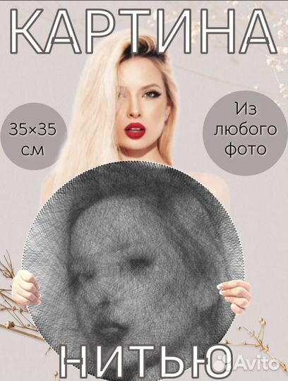 Кртина из нитей по фотографии