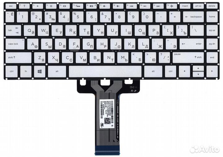 Клавиатура HP Pavilion x360 14-ba106ur серебристая