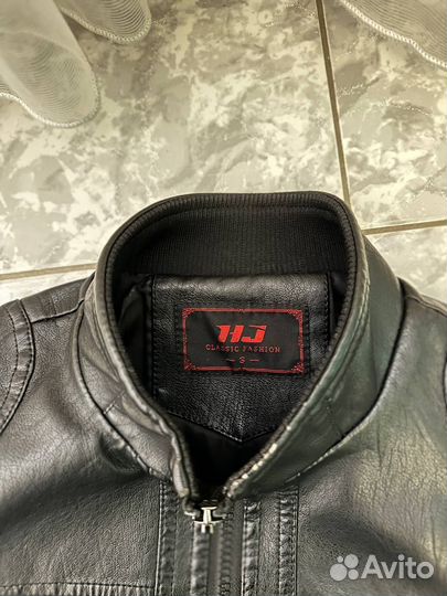 Кожаная куртка детская 140