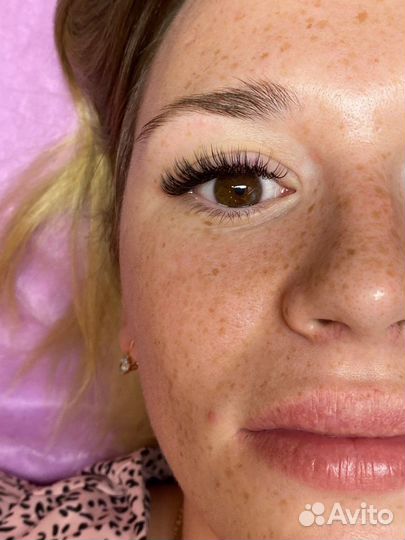 Наращивание ресниц,оформление/окрашивание бровей