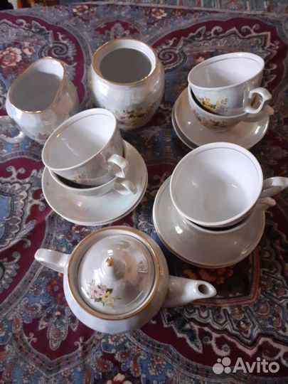 Чайный сервиз перламутр СССР
