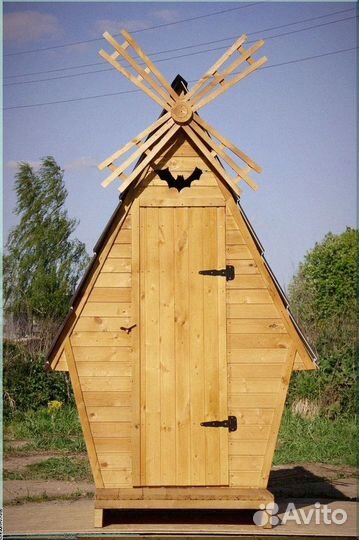 Уличный туалет деревянный Ъ737