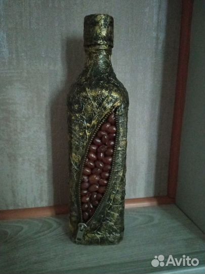 Бутылка под напитки и декор