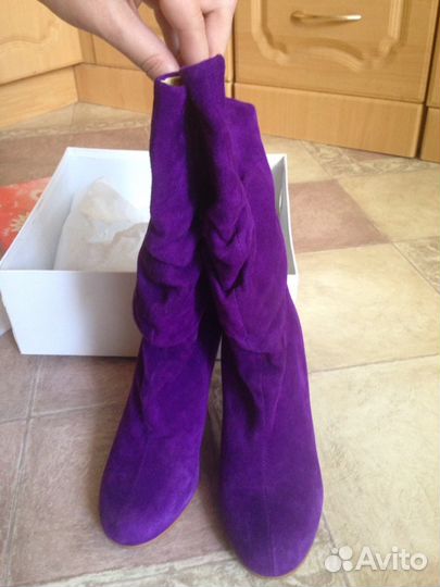 Полусапожки замшевые 35 (35.5) p-p