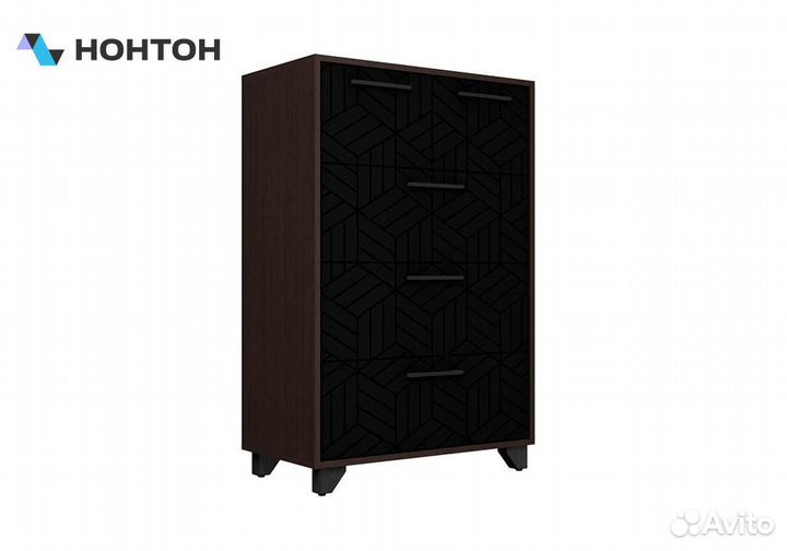 Комод Амстердам венге / черный матовый