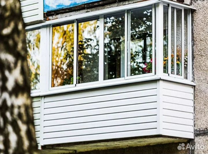 Остекление холодное с обшивкой