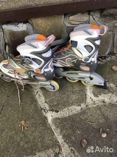 Роликовые коньки Fila Primo Comp 39 + защита