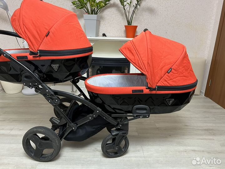 Коляска 2 в 1 Lumana для двойни