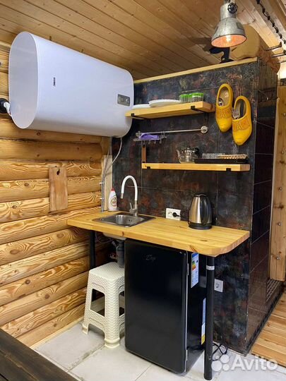 Баня на дровах с бассейном