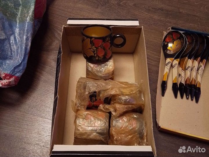 Набор столовой посуды хохлома без 1 тарелки