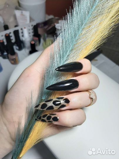 Комбинированый маникюр+ гель лак