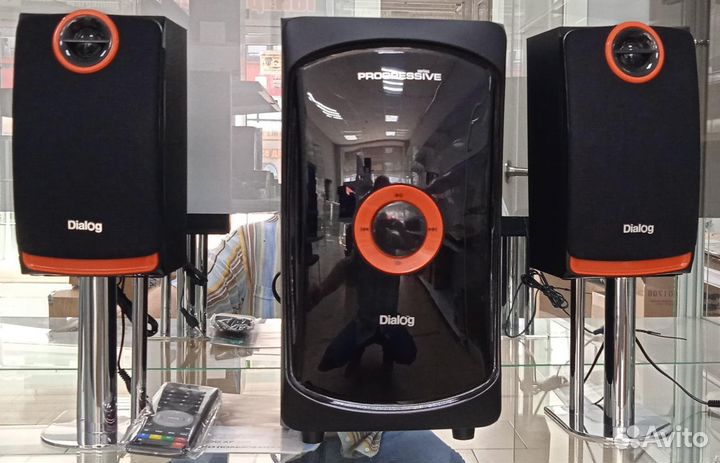 Новые колонки 2.1 dialog progressive AP и стойки