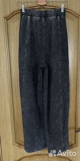 Широкие хлопковые штаны Zara оригинал S Washed