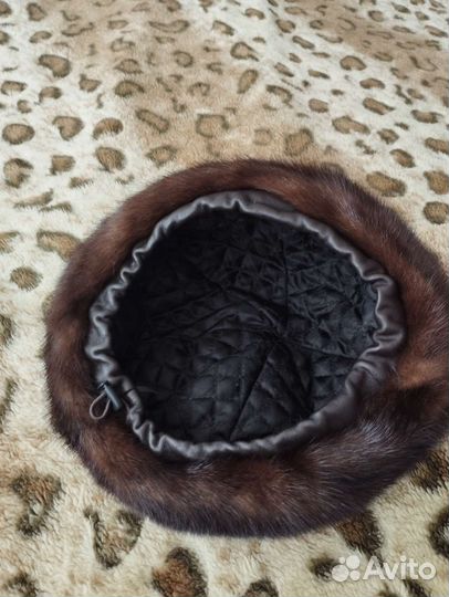 Шапка натуральный мех норка женская