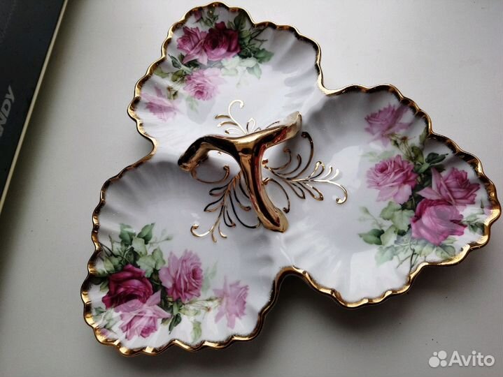 Тарелка фарфор, менажница Англия фарфор