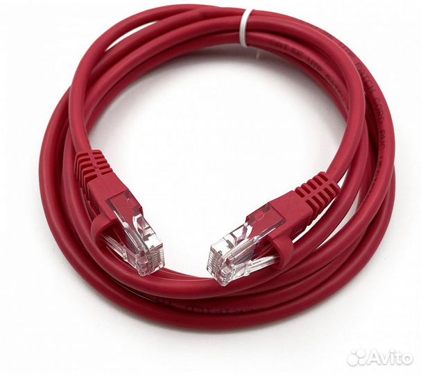 Патч-корд Buro UTP cat5E 4 пары 2м красный (UTP-5E