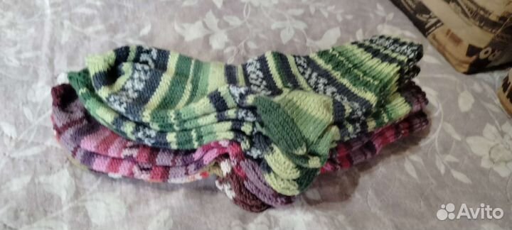 Носки ручной вязки шерстяные